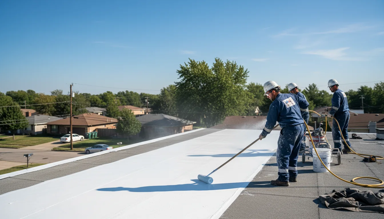 Commercial roof coating in Elsah, IL near me